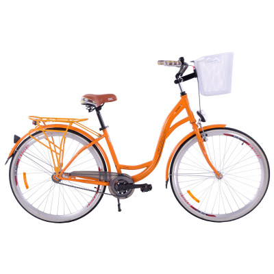Mestský bicykel 28 Fuzlu Nevada S-1 Oranžový matný